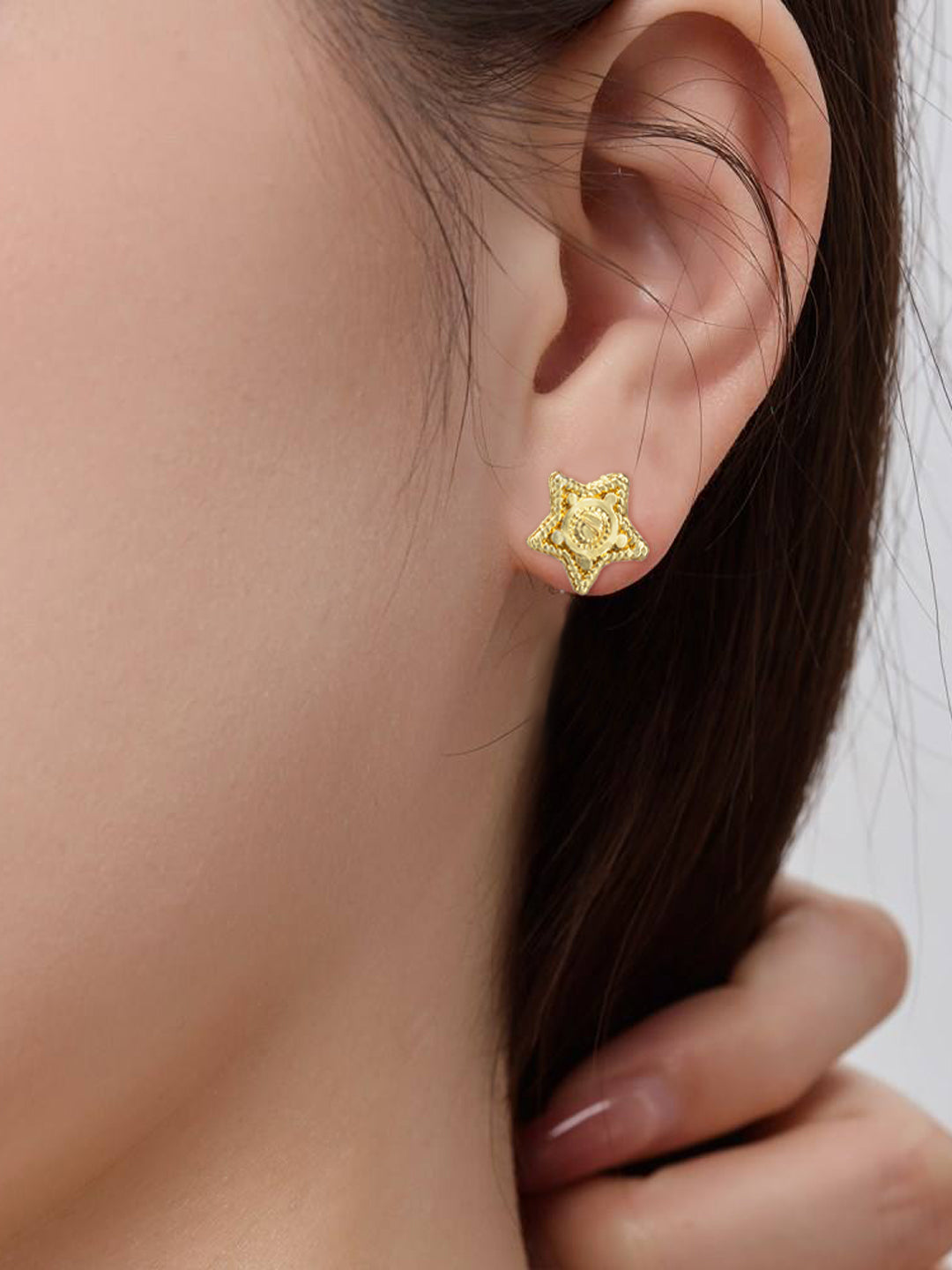 Pack of 6 Gold Plated Hoop & Studs Earrings